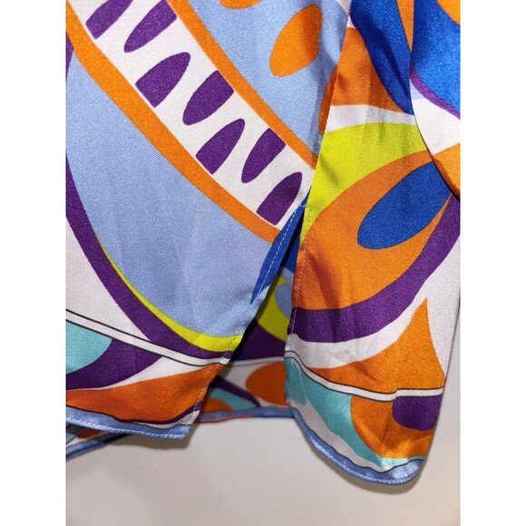 Zara Abstract Colorful Long Sleeved Blouse Size XL - Picture 4 of 7